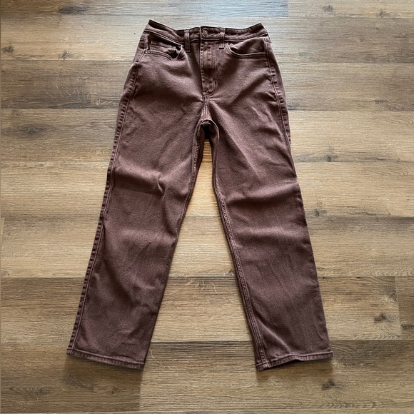 Hollister Women's Brown Straight Leg Jeans - Picture 2 of 11
